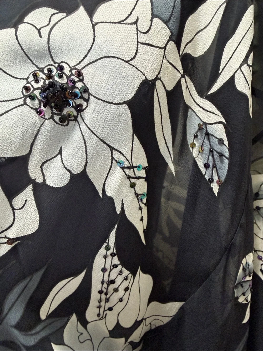 Black Floral Sheer Kimono Wrap